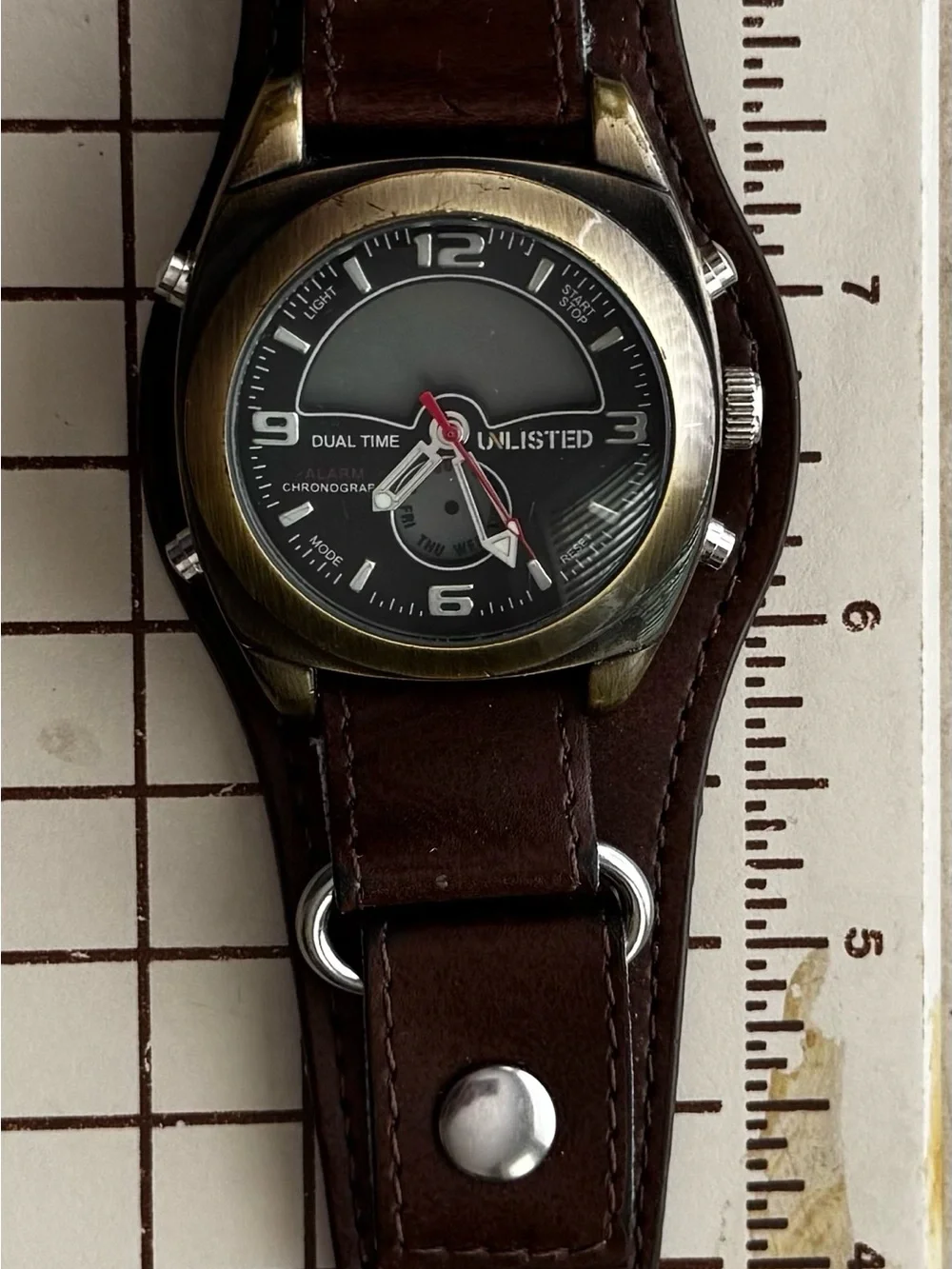 Vintage Unlisted by Kenneth Cole Men’s Analog-Digital Chronograph Watch
